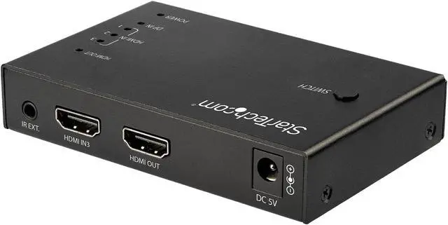 Alt view image 2 of 4 - StarTech.com VS421HDDP 4 Port HDMI Video Switch - 3x HDMI & 1x DisplayPort - 4K 60Hz - Multi Port HDMI Switch Box w/ Automatic Switcher (VS421HDDP)