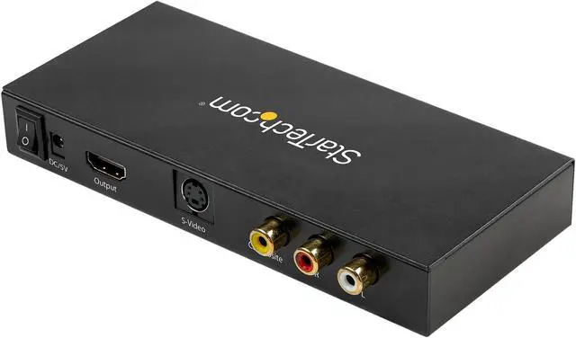 Alt view image 2 of 4 - StarTech.com VID2HDCON2 S-Video or Composite to HDMI Converter with Audio - 720p - NTSC & PAL - Analog to HDMI Upscaler - Mac & Windows (VID2HDCON2)