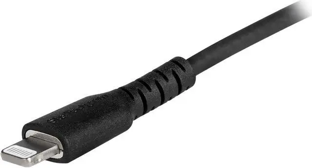 Alt view image 3 of 6 - StarTech.com RUSBCLTMM1MB 1m (3.3ft) USB C to Lightning Cable - MFi Certified - Durable USB Lightning Charging Cable - Black (RUSBCLTMM1MB)
