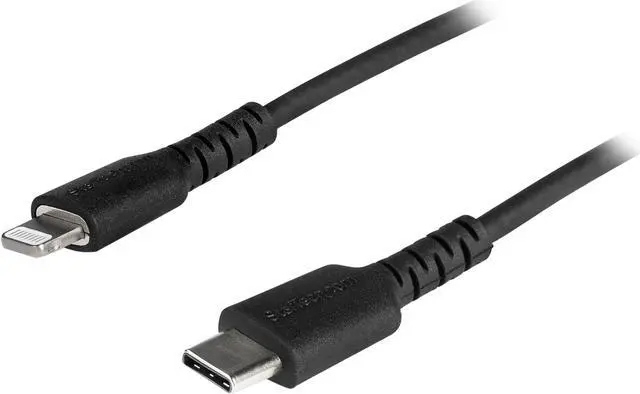 Main image of StarTech.com RUSBCLTMM1MB 1m (3.3ft) USB C to Lightning Cable - MFi Certified - Durable USB Lightning Charging Cable - Black (RUSBCLTMM1MB)