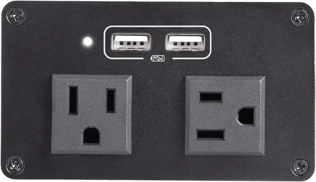 Alt view image 3 of 4 - StarTech.com MOD4POWERNA Power Outlet Module for Conference Table Connectivity Box - 2x AC Power and 2x USB-A - Power and Charging Hub (MOD4POWERNA)