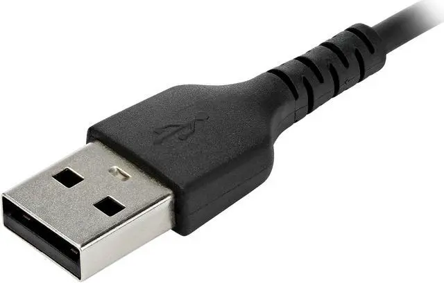 Alt view image 3 of 5 - StarTech.com RUSB2AC2MB 2m (6.56 ft.) USB A to USB C Cable - High Quality USB 2.0 Data Transfer & Charge Cable - Male to Male - Aramid Fiber - Black (RUSB2AC2MB)