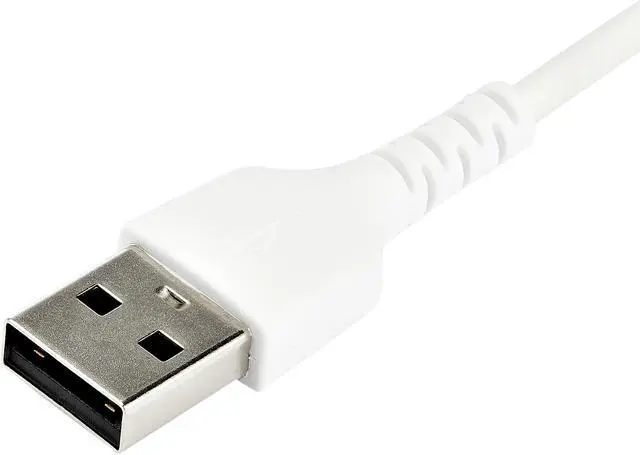 Alt view image 3 of 4 - StarTech.com RUSB2AC2MW 2m (6.56 ft.) USB A to USB C Cable - High Quality USB 2.0 Data Transfer & Charge Cable - Male to Male - Aramid Fiber - White (RUSB2AC2MW)