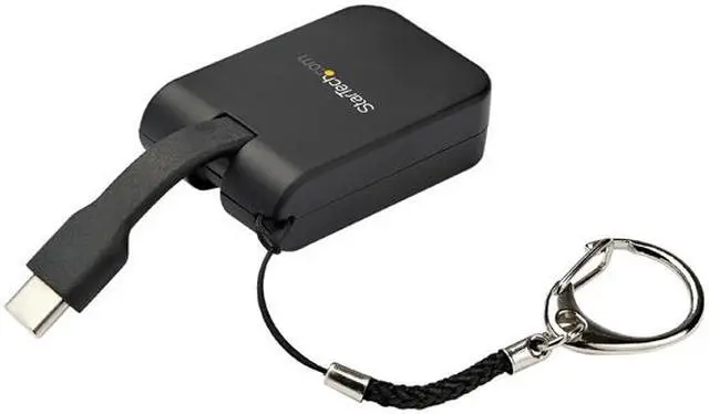 Alt view image 3 of 13 - StarTech.com USB-C to DisplayPort Adapter - 4K 60Hz DP Adapter with Built-In Flex Cable and Keychain (CDP2DPFC)
