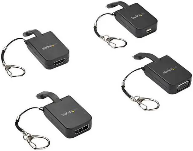 Alt view image 6 of 13 - StarTech.com USB-C to DisplayPort Adapter - 4K 60Hz DP Adapter with Built-In Flex Cable and Keychain (CDP2DPFC)