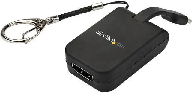 Main image of StarTech.com Portable USB-C to HDMI Adapter - Quick-Connect Keychain - 4K 30Hz USB Type C Video Converter- Built-In Flex Cable (CDP2HDFC)