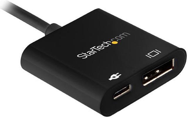 Alt view image 2 of 4 - StarTech.com USB C to DisplayPort Adapter with Power Delivery - 8K 60Hz /4K 120Hz USB Type C to DP 1.4 Video Converter w/ 60W PD Pass-Through Charging - HBR3 - Thunderbolt 3 Compatible (CDP2DP14UCPB)