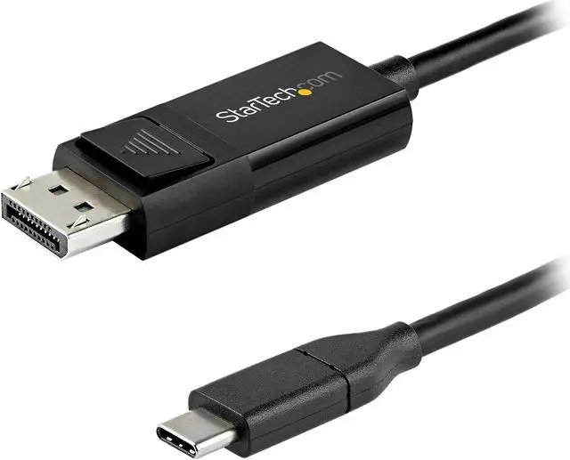 Main image of StarTech.com CDP2DP142MBD 6.6 ft. (2m) USB C to DisplayPort 1.4 Cable - Bidirectional - 8K 30 - HBR3 - Thunderbolt 3 - USB Type C Adapter (CDP2DP142MBD)