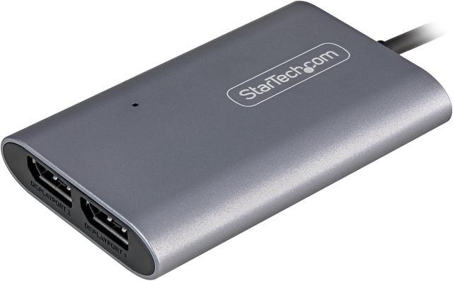 Alt view image 2 of 4 - Thunderbolt 3 to Dual DisplayPort Adapter DP 1.4 - Dual 4K 60Hz or Single 8K/5K Thunderbolt 3 to DP Adapter - TB3 to 2x DisplayPort Monitor Video Display Adapter - Mac/Windows (TB32DP14)