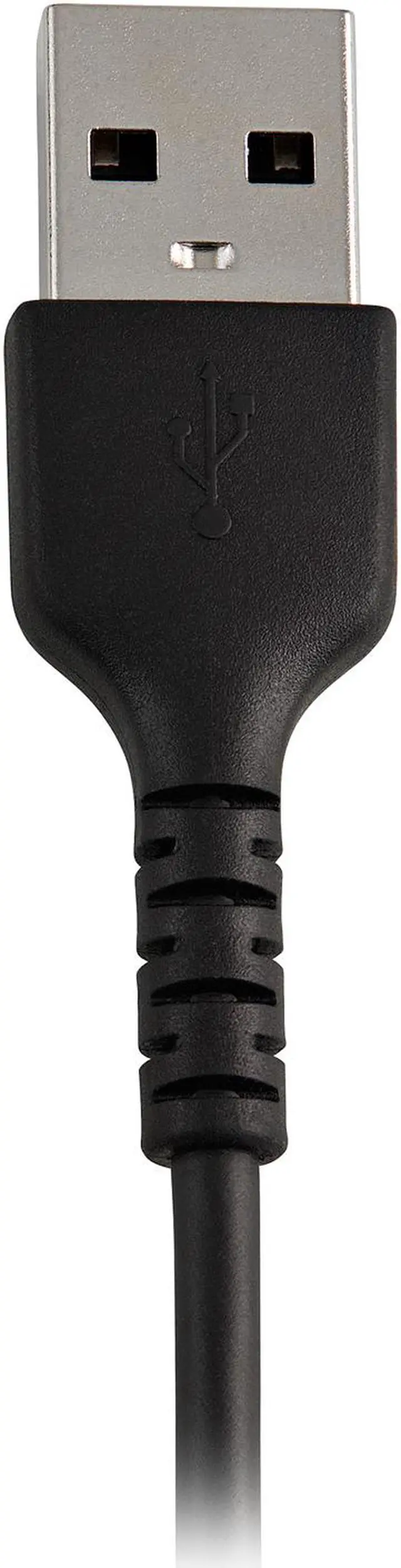 Alt view image 4 of 7 - StarTech.com RUSBLTMM15CMB 15cm Durable USB A to Lightning Cable - Black USB Type A to Lightning Connector Charge & Sync Power Cord - Rugged w/Aramid Fiber - Apple MFI Certified - iPad Air iPhone 12 (RUSBLTMM15CMB)
