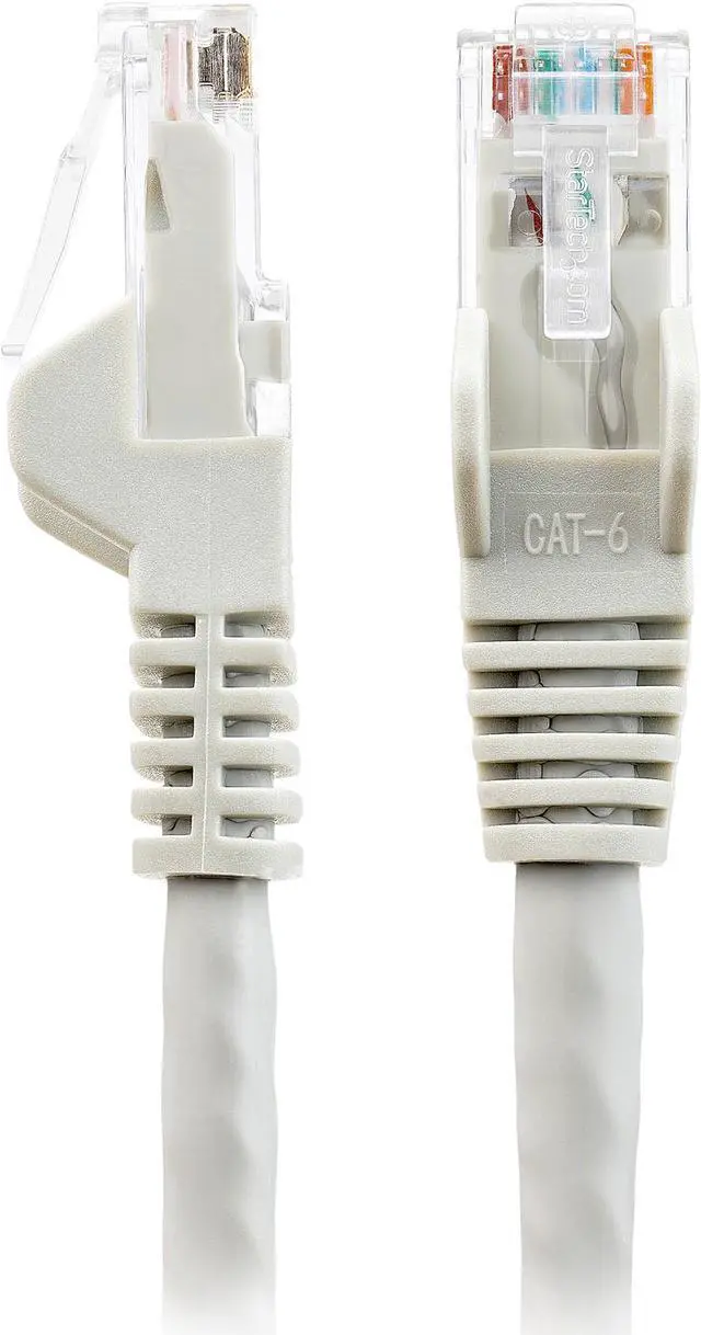 Alt view image 2 of 3 - StarTech.com N6LPATCH6INGR 6in (15cm) CAT6 Ethernet Cable - LSZH (Low Smoke Zero Halogen) - 10 Gigabit 650MHz 100W PoE RJ45 UTP Network Patch Cord Snagless w/Strain Relief - Gray CAT 6, ETL Verified (N6LPATCH6INGR)