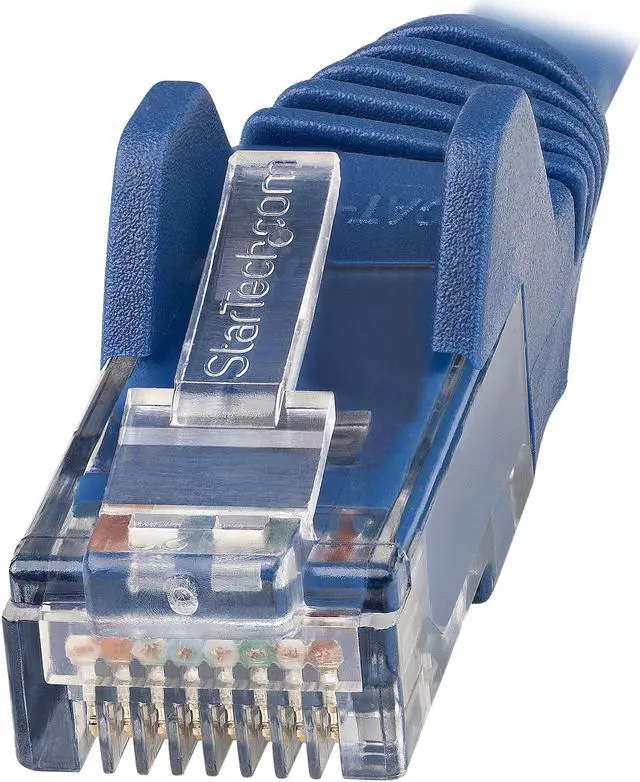 Alt view image 3 of 3 - StarTech.com N6LPATCH6INBL 6in (15cm) CAT6 Ethernet Cable - LSZH (Low Smoke Zero Halogen) - 10 Gigabit 650MHz 100W PoE RJ45 UTP Network Patch Cord Snagless w/Strain Relief - Blue CAT 6, ETL Verified (N6LPATCH6INBL)