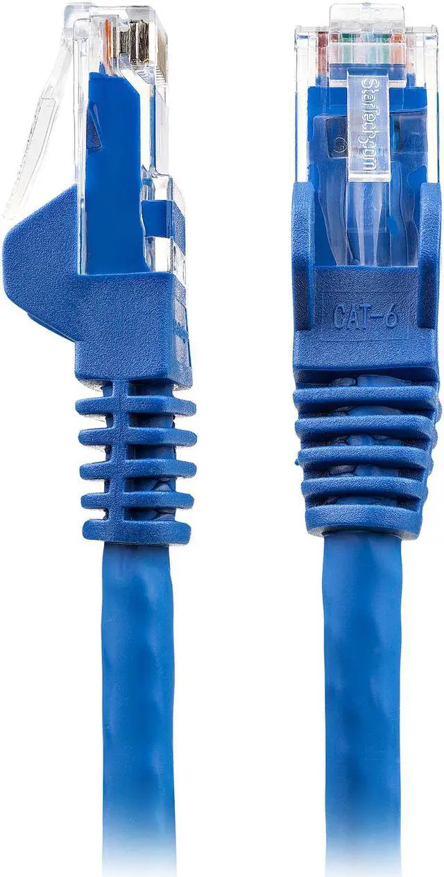 Alt view image 2 of 3 - StarTech.com N6LPATCH15BL 15ft (4.6m) CAT6 Ethernet Cable - LSZH (Low Smoke Zero Halogen) - 10 Gigabit 650MHz 100W PoE RJ45 UTP Network Patch Cord Snagless w/Strain Relief - Blue CAT 6, ETL Verified (N6LPATCH15BL)