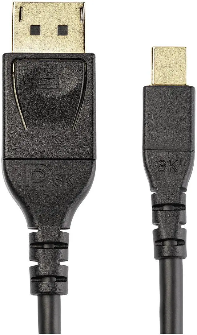 Alt view image 4 of 5 - StarTech.com 6ft (2m) VESA Certified Mini DisplayPort to DisplayPort 1.4 Cable - 8K 60Hz HBR3 HDR - Super UHD mDP to DP 1.4 Cord - Slim (34 AWG) Ultra HD  4K 120Hz - Monitor/Video Cable (DP14MDPMM2MB)