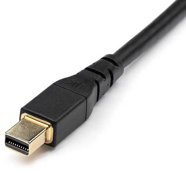 Alt view image 3 of 5 - StarTech.com 6ft (2m) VESA Certified Mini DisplayPort to DisplayPort 1.4 Cable - 8K 60Hz HBR3 HDR - Super UHD mDP to DP 1.4 Cord - Slim (34 AWG) Ultra HD  4K 120Hz - Monitor/Video Cable (DP14MDPMM2MB)