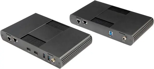 Alt view image 3 of 7 - 4 Port USB 3.0 Extender Hub with 1x Gigabit Ethernet Port Extension over Single Cat6a/Cat7 Cable (RJ45), 330ft/100m, 5Gbps USB-A Extender Kit, USB Extender, USB 3.2/3.1 Gen 1 - Externally Powered (USB3004EXT2)