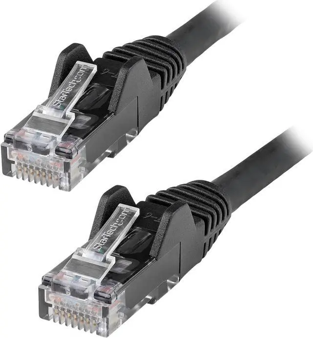Main image of 25ft (7.6m) LSZH CAT6 Ethernet Cable, 10 Gigabit Snagless RJ45 100W PoE Patch Cord CAT 6 10GbE UTP Network Cable w/Strain Relief, Black/Fluke Tested/ETL/Low Smoke Zero Halogen - Category 6, 24AWG