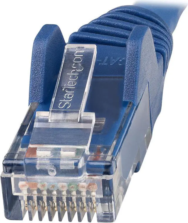 Alt view image 2 of 3 - 35ft (10.7m) LSZH CAT6 Ethernet Cable, 10 Gigabit Snagless RJ45 100W PoE Patch Cord CAT 6 10GbE UTP Network Cable w/Strain Relief, Blue/Fluke Tested/ETL/Low Smoke Zero Halogen - Category 6, 24AWG