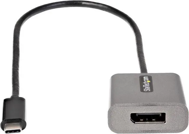 Alt view image 2 of 2 - USB C to DisplayPort Adapter, 8K/4K 60Hz USB-C to DisplayPort 1.4 Adapter Dongle, USB Type-C to DP Monitor Video Converter, Thunderbolt 3 Compatible, w/12" Long Attached Cable - HBR3, DSC, DP Alt Mode
