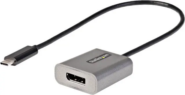 Main image of USB C to DisplayPort Adapter, 8K/4K 60Hz USB-C to DisplayPort 1.4 Adapter Dongle, USB Type-C to DP Monitor Video Converter, Thunderbolt 3 Compatible, w/12" Long Attached Cable - HBR3, DSC, DP Alt Mode