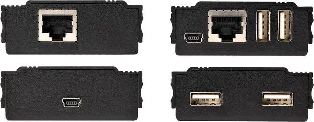 Alt view image 6 of 7 - 4 Port USB 2.0 Extender Hub over Single CAT5e/CAT6 Ethernet Cable (RJ45), 330ft (100m), USB Extender Adapter, Externally Powered, 480 Mbps, Metal USB Extender Kit - Power/Link LEDs (USB2004EXT100)