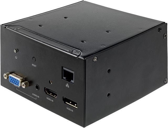 Alt view image 3 of 7 - Conference Table Box for AV Connectivity & Power/Charging, 4K HDMI output with HDMI, DP, & VGA Inputs, GbE, Audio, Charging Station w/ 2x USB-A & 2x 120V UL AC Outlets - Conference Room AV Connection