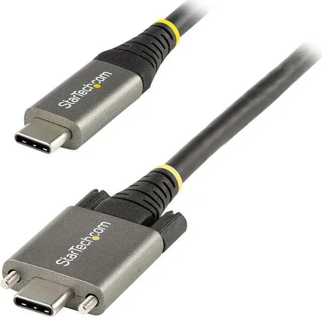 Main image of 3ft 1m Side Screw Locking USB C Cable 10Gbps, USB 3.1/3.2 Gen 2 Type-C Cable, 100W (5A) Power Delivery Charging, DP Alt Mode, Dual Screw Lock, USB-C to C Cord, Charge/Sync - Thunderbolt 3 Compatible