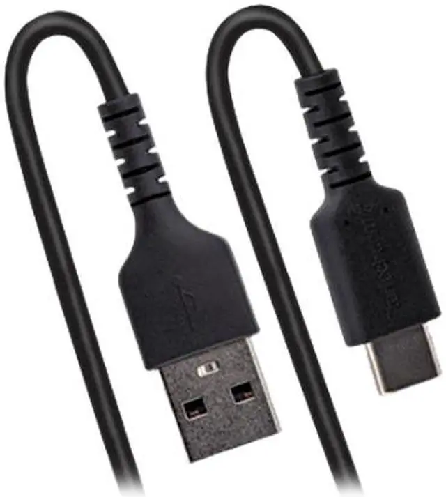 Alt view image 3 of 3 - StarTech R2ACC-50C-USB-CABLE USB 20in (50cm) USB A to C Charging Cable, Coiled Heavy Duty USB 2.0 A to Type-C, Durable Fast Charge & Sync USB-C Cable, Black