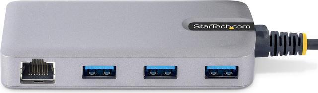 Alt view image 3 of 6 - StarTech.com USB-C 3-Port USB-A Hub with Ethernet 5G3AGBB-USB-C-HUB