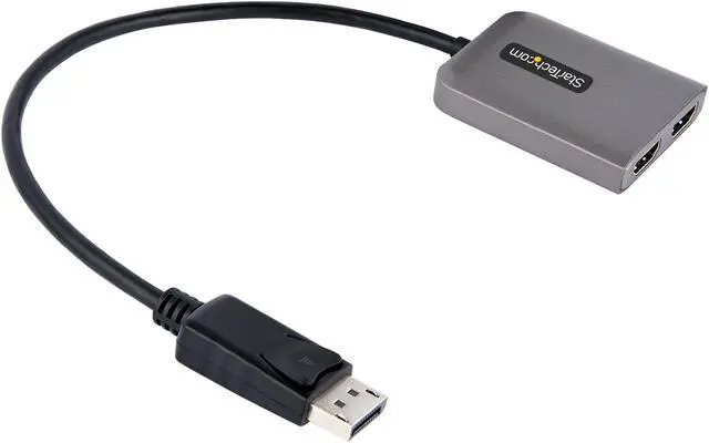 Alt view image 2 of 6 - StarTech.com Displayport to Dual HDMI MST HUB - Dual HDMI 4K 60Hz - DisplayPort Multi Monitor Adapter with 1ft / 30cm cable MST14DP122HD