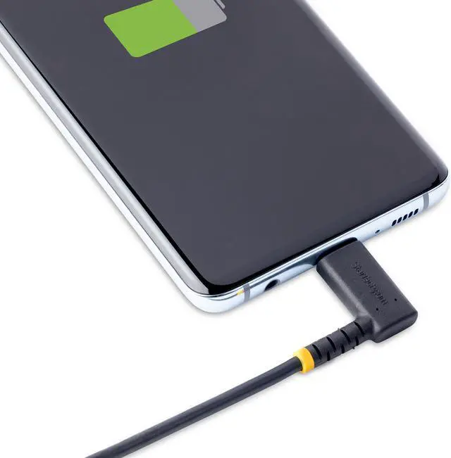 Alt view image 5 of 5 - StarTech.com 3ft (1m) Durable USB-C to Lightning Cable - Right-Angled Heavy Duty Aramid Fiber USB Type-C to Lightning Charging/Sync Cord - Apple MFi Certified RUSB2CLTMM1MR