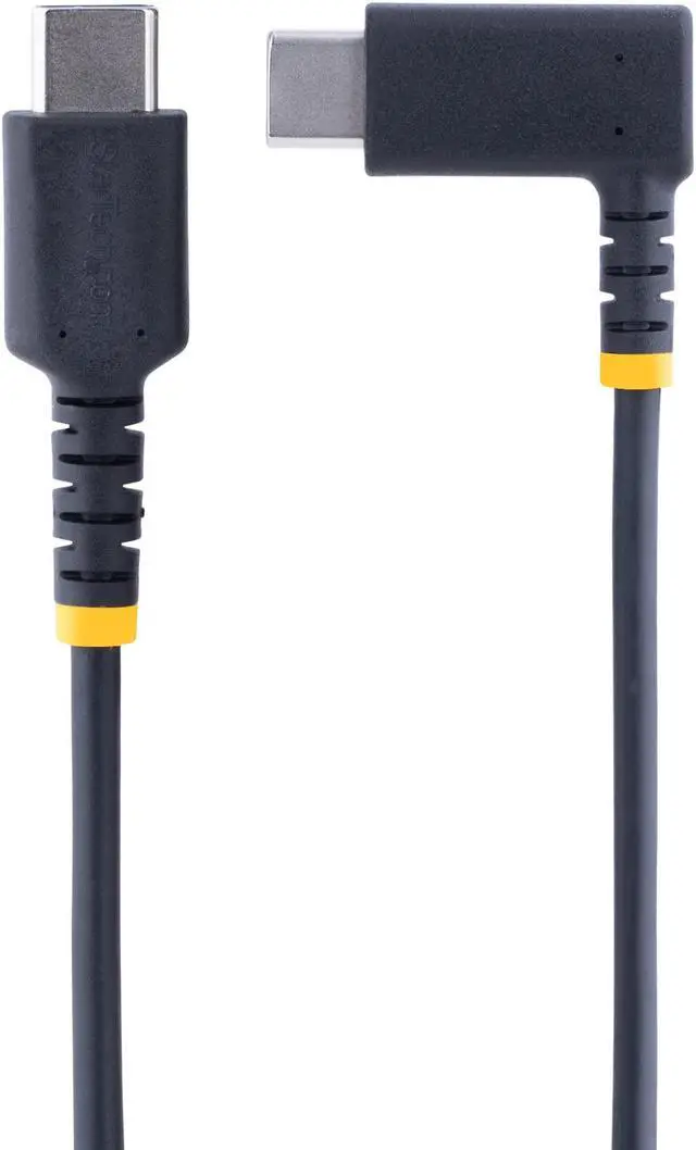 Alt view image 2 of 6 - StarTech.com 6ft (2m) USB C Charging Cable Right Angle R2CCR-2M-USB-CABLE