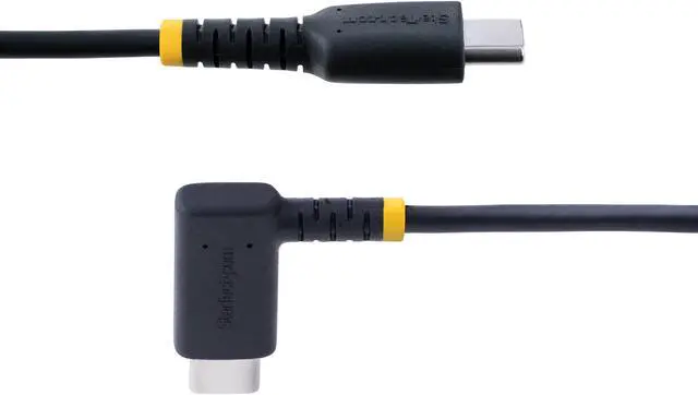 Alt view image 3 of 6 - StarTech.com 6ft (2m) USB C Charging Cable Right Angle R2CCR-2M-USB-CABLE