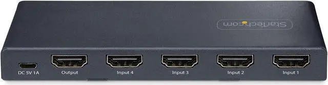 Alt view image 4 of 7 - StarTech.com 4-Port 8K HDMI Switch - HDMI 2.1 Switcher 4K 120Hz HDR10+, 8K 60Hz UHD, HDMI Switch 4 In 1 Out - Auto/Manual Source Switching - Power Adapter and Remote Included (4PORT-8K-HDMI-SWITCH)