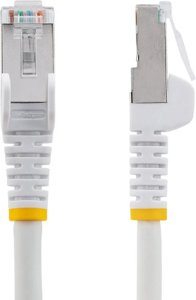 Alt view image 2 of 4 - StarTech.com NLWH-10F-CAT6A-PATCH 10ft CAT6a Ethernet Cable - White - Low Smoke Zero Halogen (LSZH) - 10GbE 500MHz 100W PoE++ Snagless RJ-45 w/Strain Reliefs S/FTP Network Patch Cord