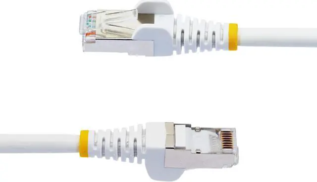 Alt view image 3 of 4 - StarTech.com NLWH-10F-CAT6A-PATCH 10ft CAT6a Ethernet Cable - White - Low Smoke Zero Halogen (LSZH) - 10GbE 500MHz 100W PoE++ Snagless RJ-45 w/Strain Reliefs S/FTP Network Patch Cord