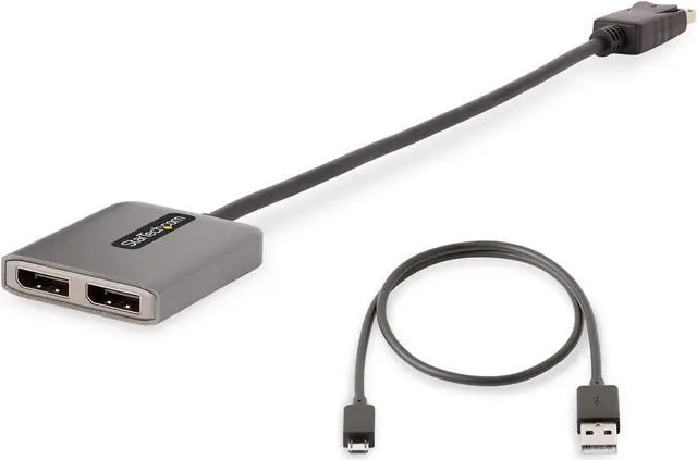 Alt view image 11 of 11 - StarTech.com 2-Port DisplayPort MST Hub - Dual 4K 60Hz - DP to 2x DisplayPort Monitor Adapter MST14DP122DP