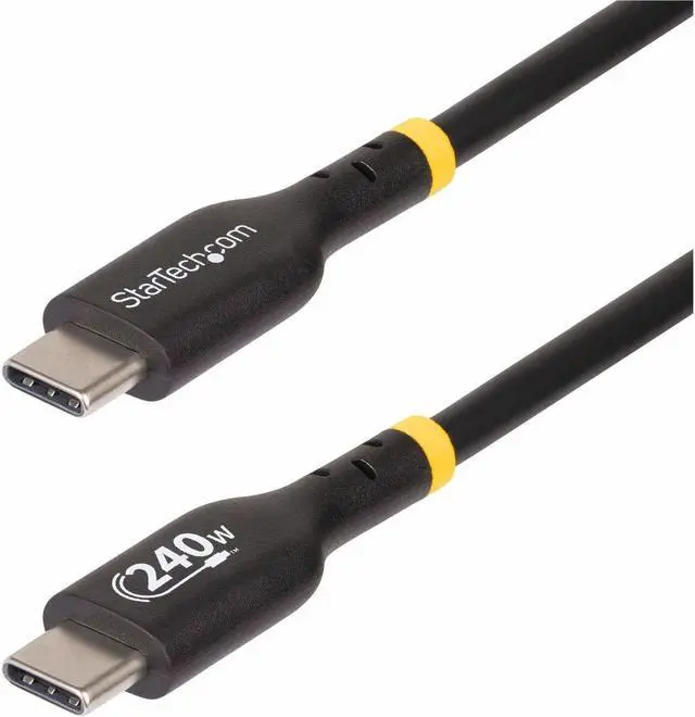 Main image of StarTech.com 6ft USB-C Charging Cable, USB-IF Certified USB C Cable, 240W PD EPR, USB 2.0 Type-C Laptop Charger Cord, TPE Jacket, M/M