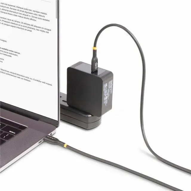 Alt view image 5 of 5 - StarTech.com 6ft USB-C Charging Cable, USB-IF Certified USB C Cable, 240W PD EPR, USB 2.0 Type-C Laptop Charger Cord, TPE Jacket, M/M