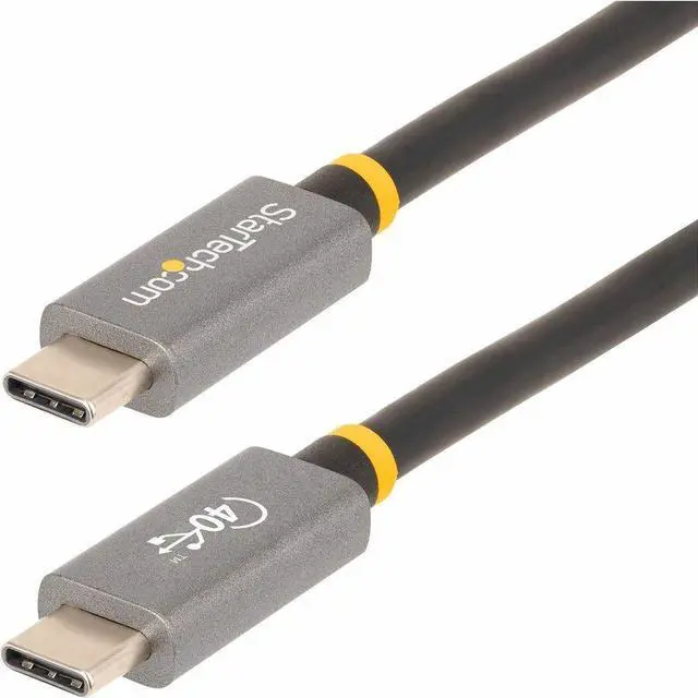 Main image of StarTech.com 3ft (1m) USB4 Cable, USB-IF Certified USB-C Cable, 40 Gbps, 100W, 8K 60Hz, Compatible w/Thunderbolt 4/3/USB 3.2, USB Type-C