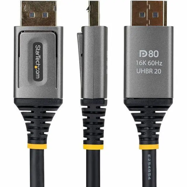 Main image of StarTech 6ft DisplayPort 2.1 Cable, VESA Certified DP80 DisplayPort Cable, 10K/8K 60Hz, 8K 240Hz w/DSC 1.2a