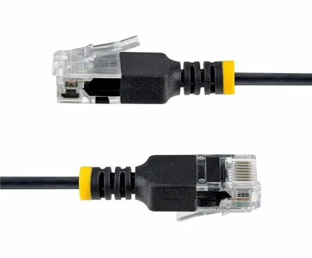 Alt view image 3 of 3 - StarTech 2ft Black Ultra Slim CAT6a Ethernet Cable, Snagless, UTP, Bare Copper Wire, 34AWG Slim RJ45 Patch Cord