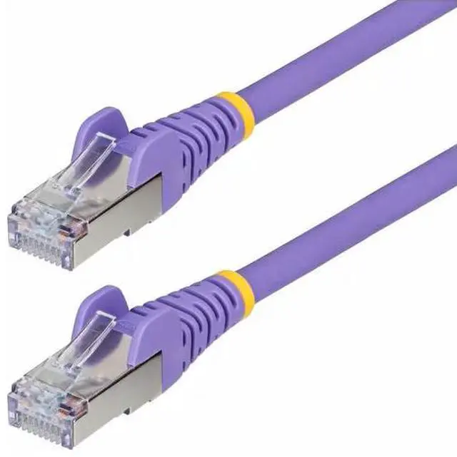 Main image of StarTech 3ft Purple CAT6a Ethernet Cable - Snagless RJ45 - 10G - 100W PoE - S/FTP, LSZH - 27AWG Pure Copper - 500MHz - Shielded Network Cords - NLPL-3F-CAT6A-PATCH