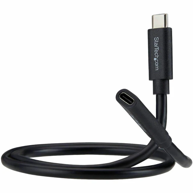 Alt view image 3 of 5 - StarTech 2ft (60cm) USB4 Extension Cable - 40Gbps - 240W - 8K 60Hz/4K 240Hz - USB-C Male to Female Extender Cord - Thunderbolt 4 Compatible - USB440GCMCF2F