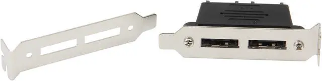 Alt view image 3 of 6 - StarTech.com ESATAPLT2LPM 2-Port Low Profile SATA to eSATA Plate Adapter - F/M