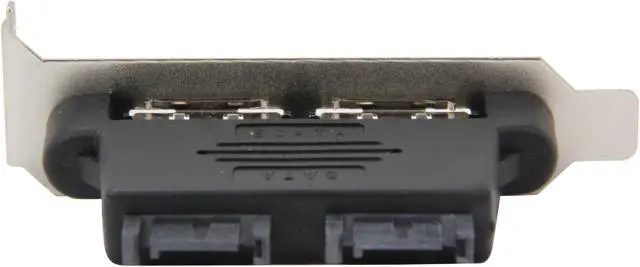 Alt view image 5 of 6 - StarTech.com ESATAPLT2LPM 2-Port Low Profile SATA to eSATA Plate Adapter - F/M