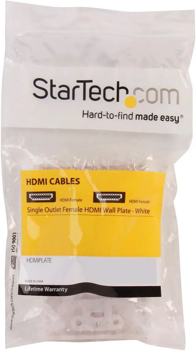 Alt view image 4 of 4 - StarTech.com HDMIPLATE Single Outlet Female HDMI® Wall Plate -White