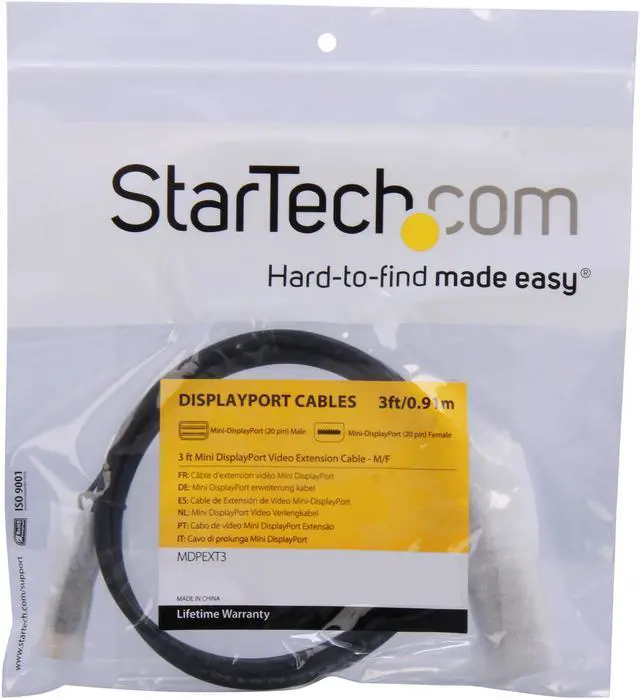 Alt view image 3 of 3 - StarTech.com Model MDPEXT3 Mini DisplayPort Video Extension Cable Male to Female