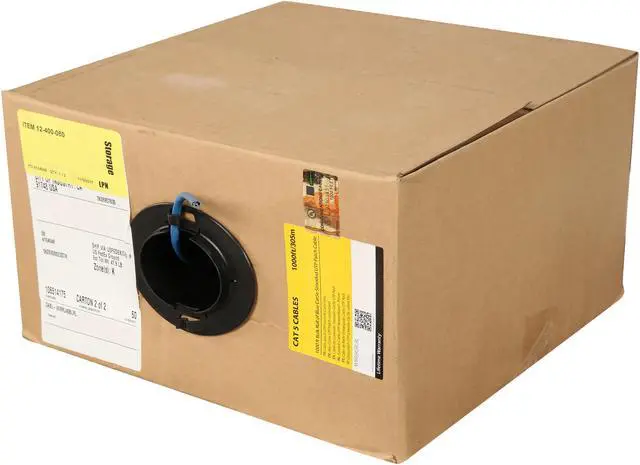 Alt view image 2 of 3 - StarTech.com WIRRJ45BLRL 1000 ft Bulk Cat 5e Ethernet Cable - Stranded - Blue - Bulk Ethernet Cable - Blue Cat 5 Wire - 1000ft