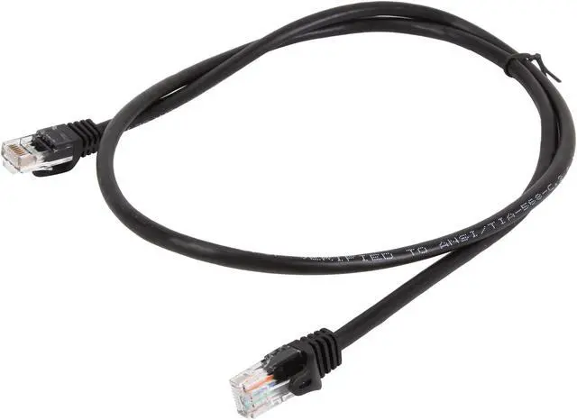 Alt view image 2 of 3 - StarTech.com 45PATCH3BK 3 ft. Cat 5E Black Cat. 5E UTP Patch Cable